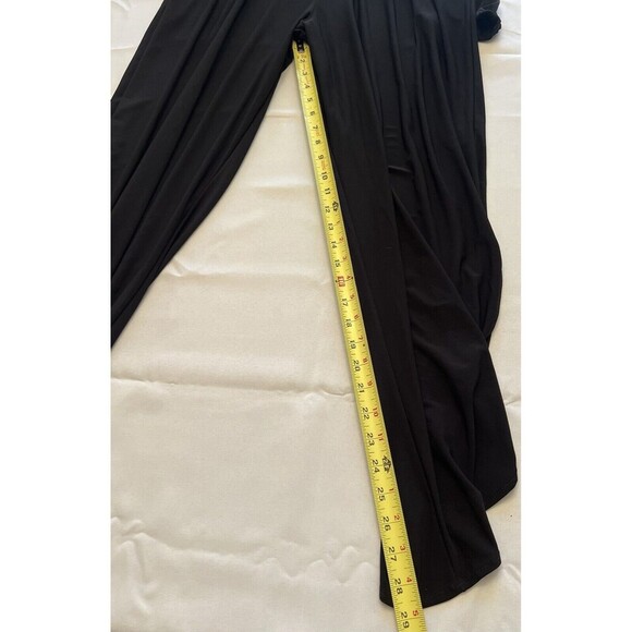 LAST TANGO Black Jumpsuit XL VNeck Dolman Split Sleeve Ankle Slit Pocket Stretch - Picture 14 of 15